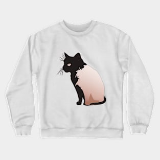Elegant Black Cat Silhouette Design No. 555 Crewneck Sweatshirt